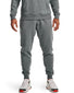 Pitch Gray Light Heather/Onyx White Front Under Armour Rival Fleece Joggers 1357128