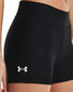 Black/ White Front Under Armour HeatGear Mid Rise Shorty 1360925