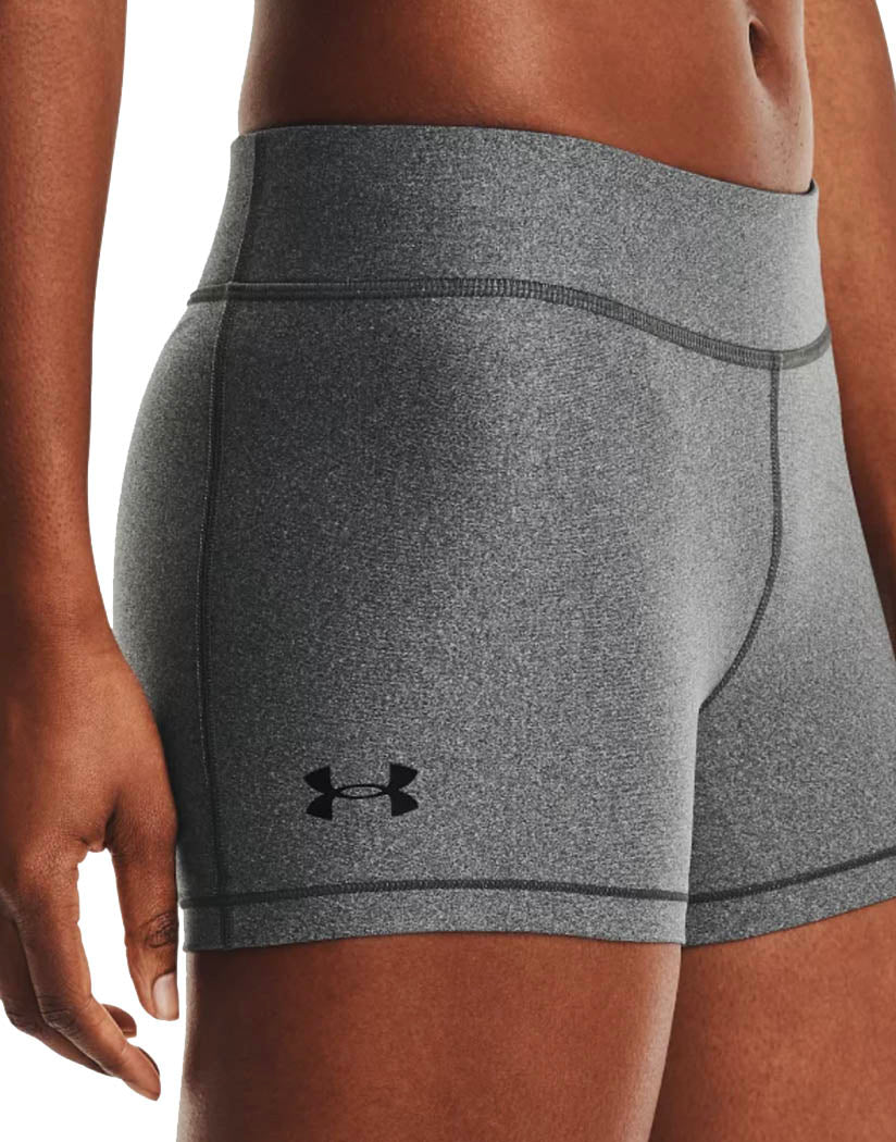 Charcoal Light Heather/ Black Front Under Armour HeatGear Mid Rise Shorty 1360925