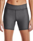 Charcoal Light Heather/Black front Under Armour Women HeatGear Mid Rise Middy 1360938