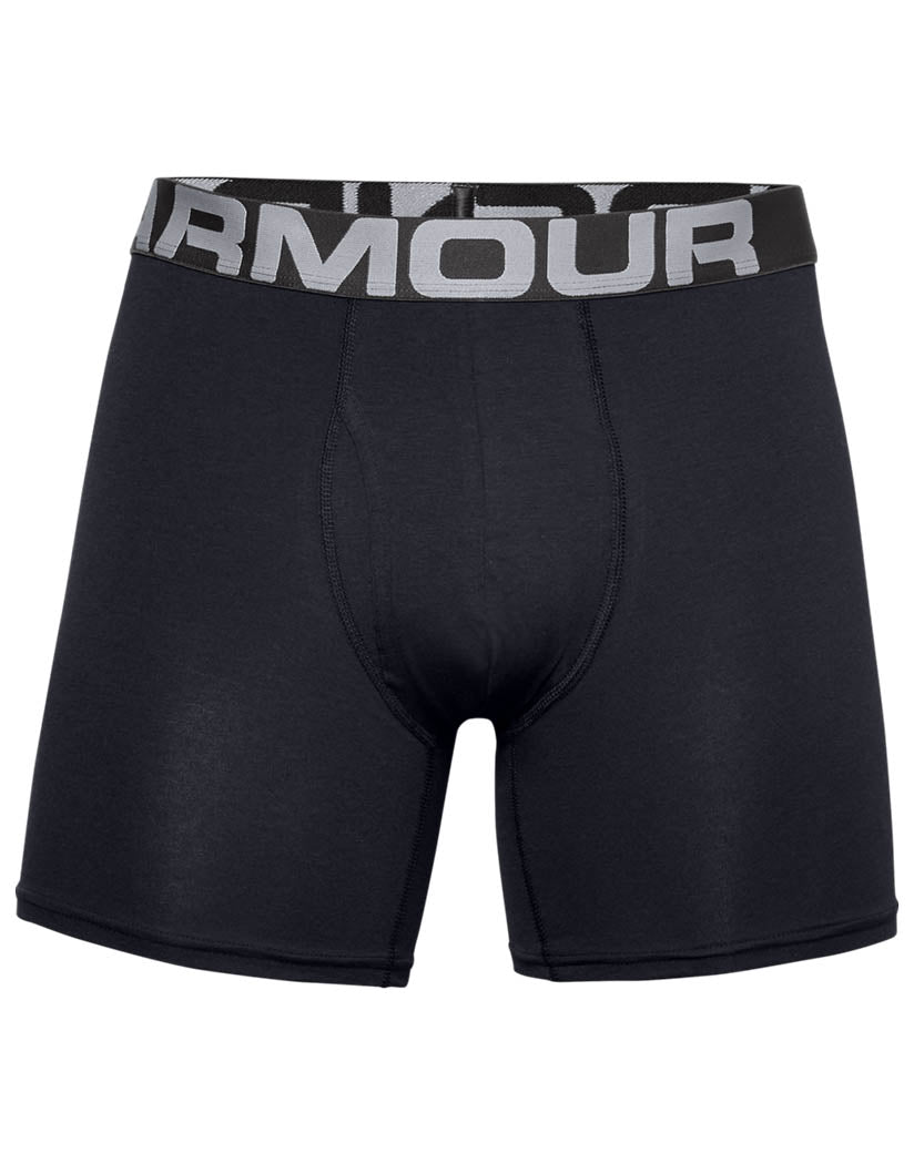 Black/Black/Black Front Under Armour Charged Cotton 6in 3 Pack 1363617