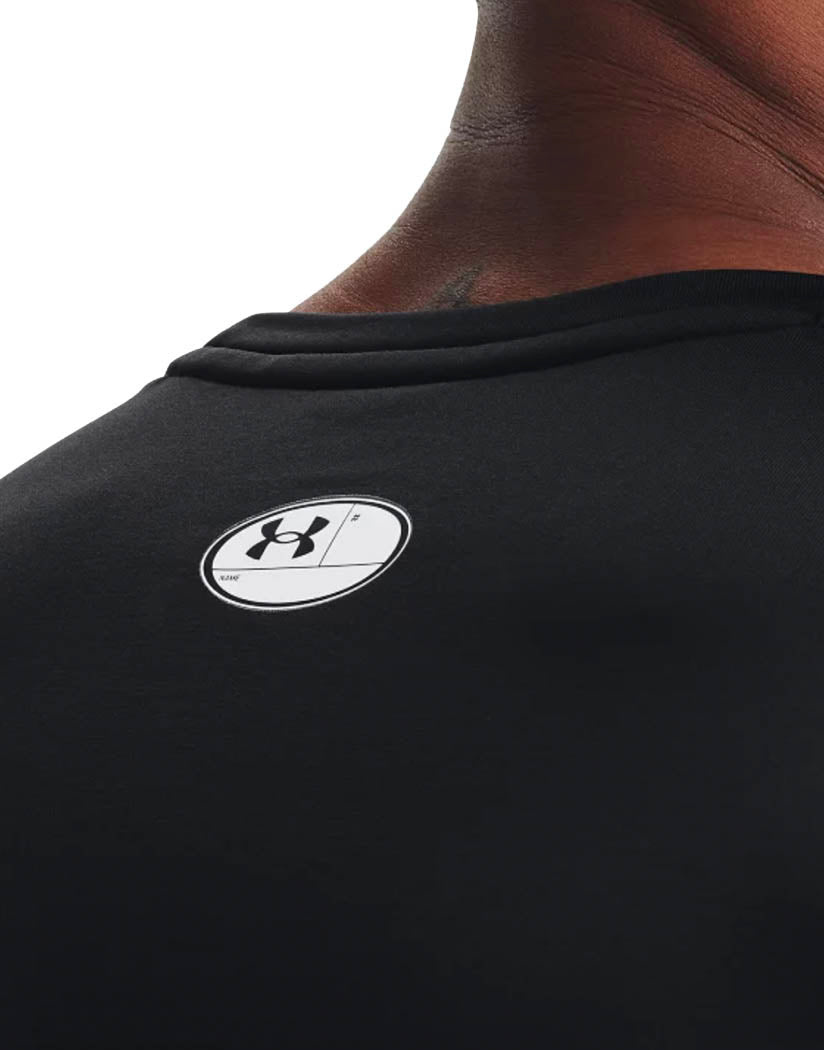 Black/ White Back Under Armour CG Armour Fitted Crew Long Sleeve Shirt 1366068