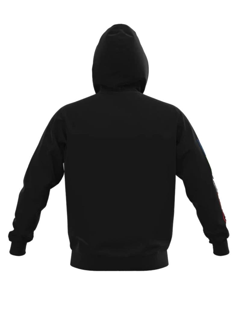 Black/ White Back Under Armour Rival Fleece Chroma FZ Hooded Sweatshirt 1370344