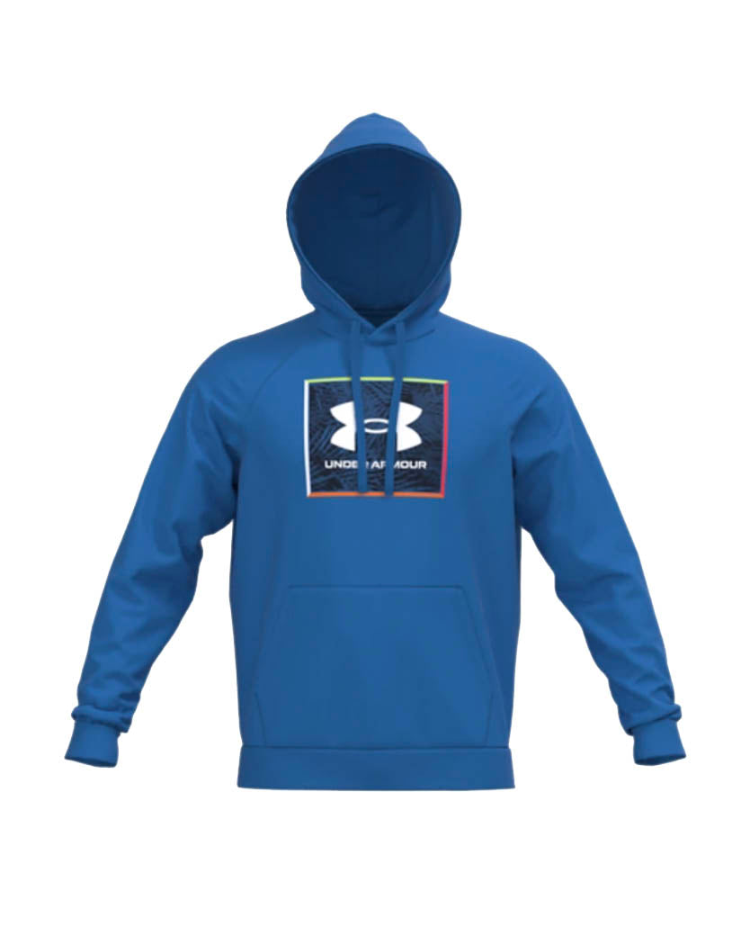 Victory Blue/ White Front Under Armour Rival FLC Graphic Hoodie 1370349