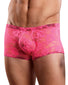 Hot Pink front Male Power Neon Lace Mini Short 145-194