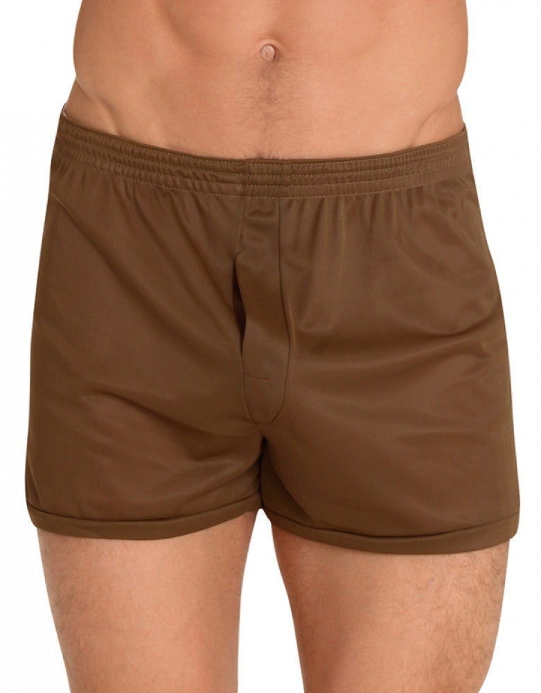 Brown Front Players Tricot Nylon Boxer Short NBX1