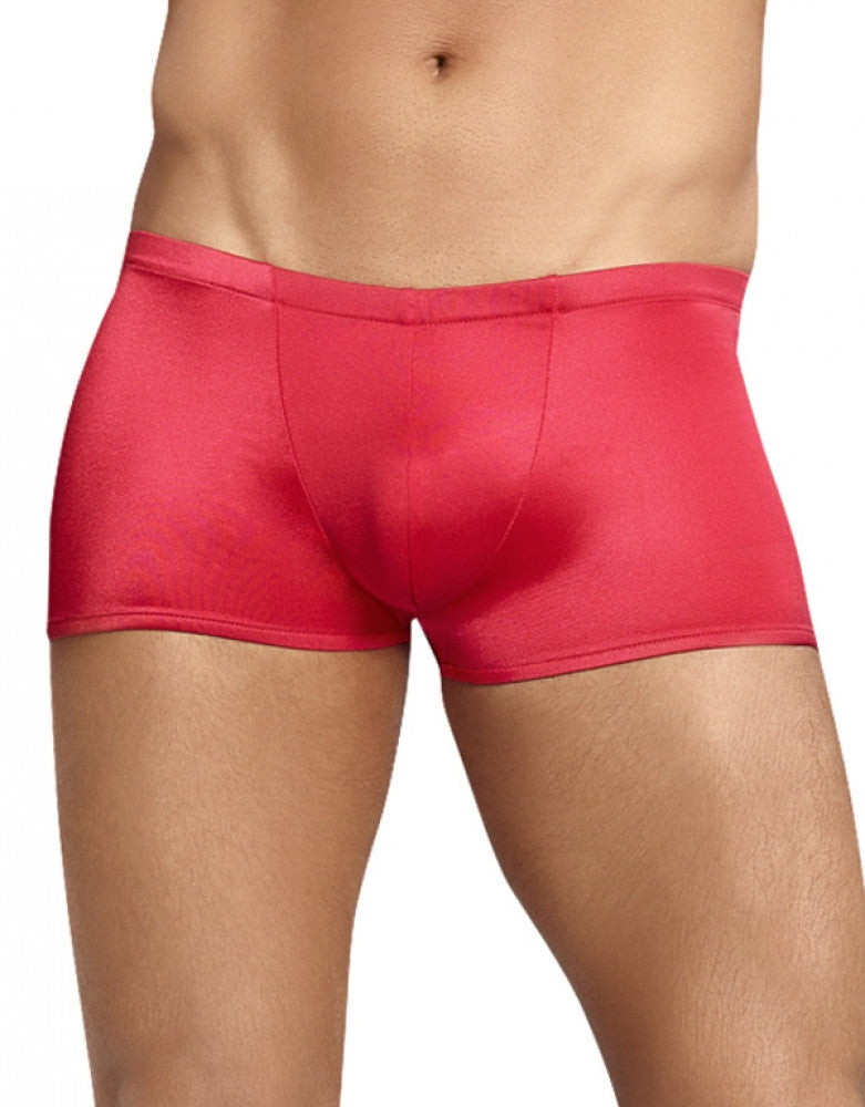 Red Front Male Power Satin Lo Rise Pouch Trunk 153-076