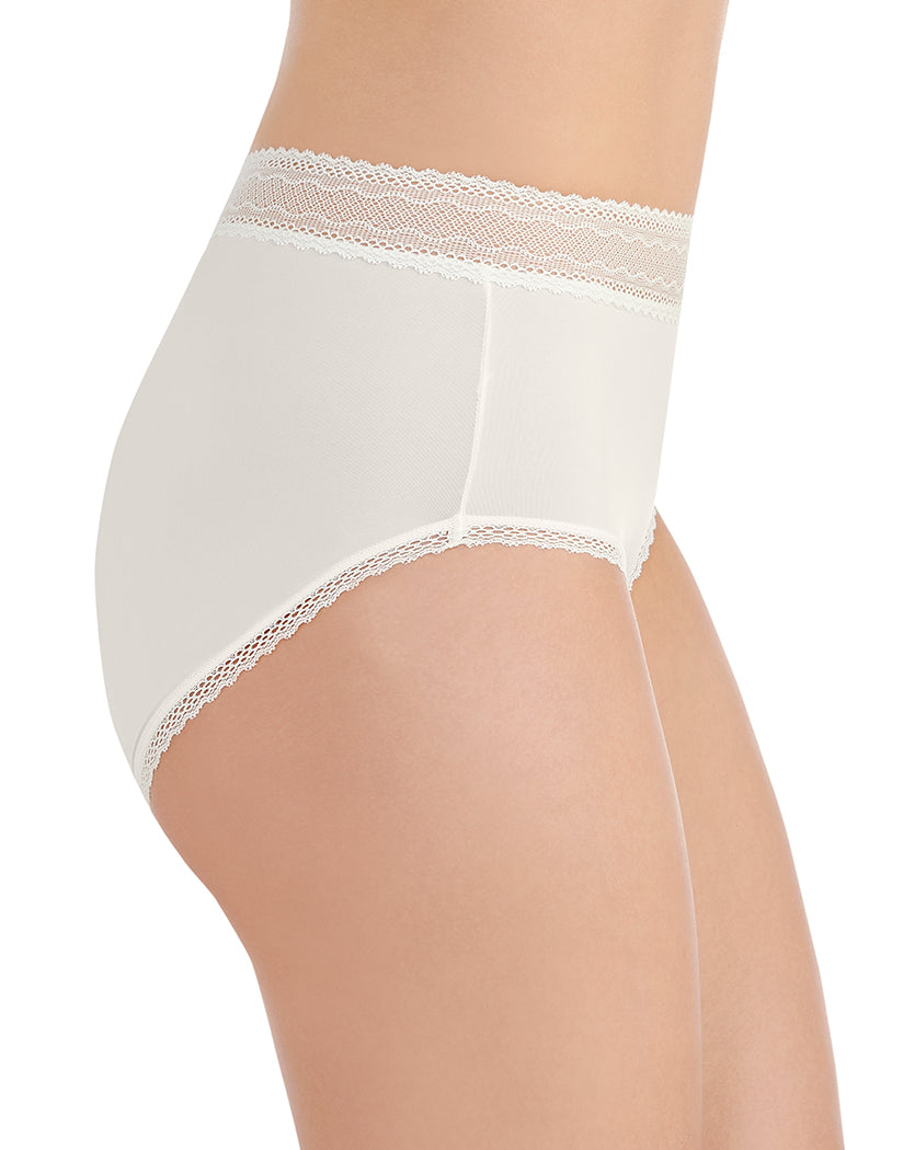 Coconut White Front Vanity Fair Flattering Lace Brief 13281