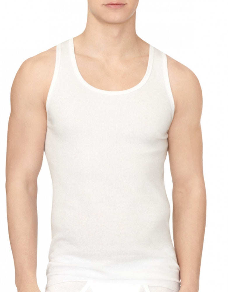 White Front Calvin Klein 3-Pack Cotton Classic Tank Top NM9070