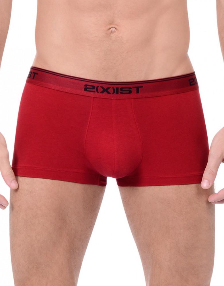 Scotts Red/Black/Skydiver Front 2xist Men's 3-Pack Stretch Core No-Show Trunk 021333