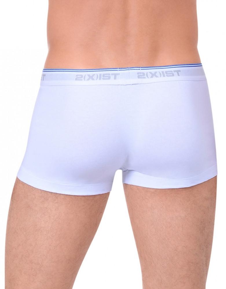 White Back 2xist Men's 3-Pack Stretch Core No-Show Trunk 021333