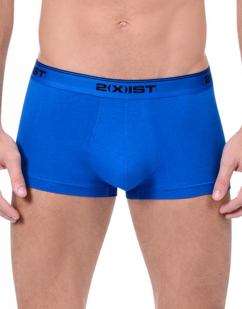 Scotts Red/Black/Skydiver Front 2xist Men's 3-Pack Stretch Core No-Show Trunks