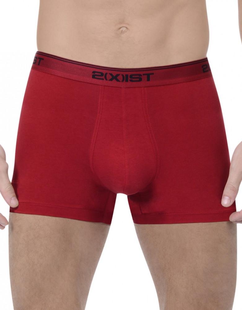 SCOTTS RED/BLACK/SKYDIVER Front 2xist Men's 3-Pack Cotton Stretch Boxer Briefs 021304