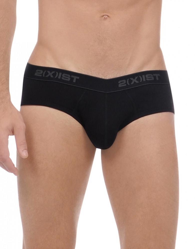 Black/Charcoal Heather/Poppy Red Other 2xist 3-Pack Essential No Show Briefs