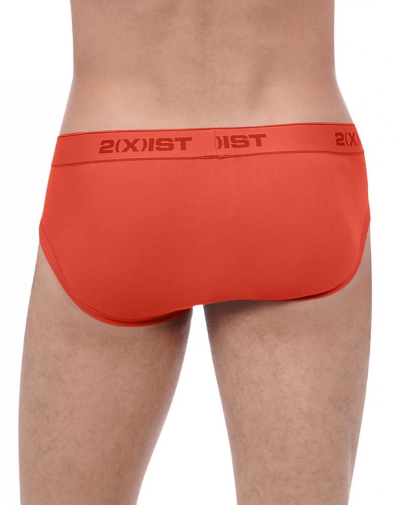 Black/Charcoal Heather/Poppy Red Back 2xist 3-Pack Essential No Show Briefs