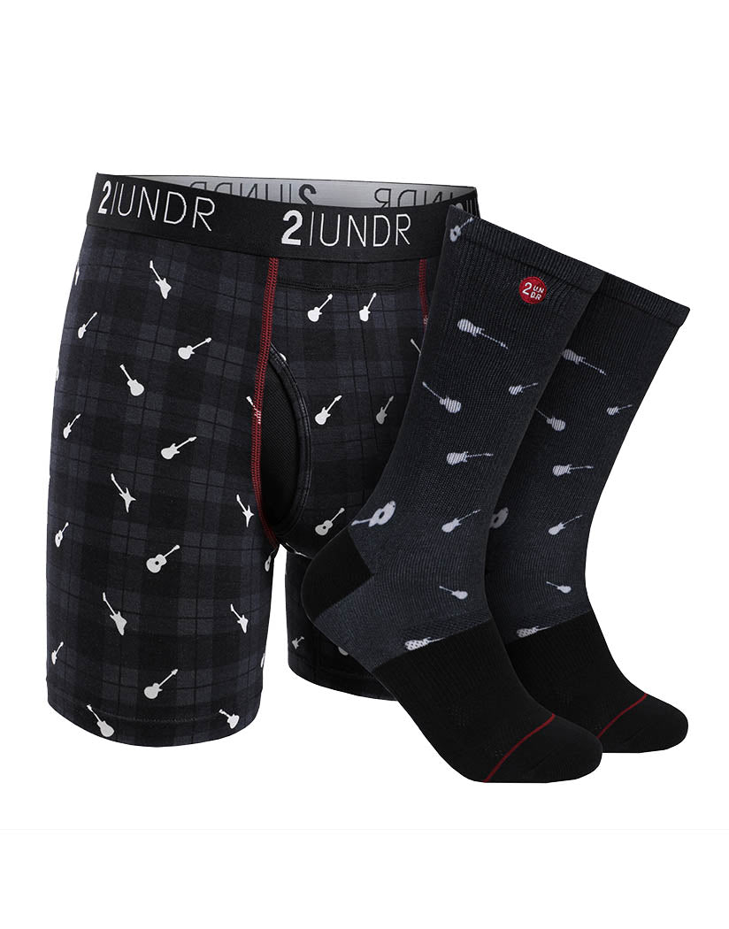 Rockin Plaid Front 2UNDR Swing Shift Print Boxer Brief And Sock Pack 2U01BS