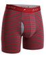 Red/Grey Stripes front 2UNDR Day Shift Boxer Brief Stripes 2U13BB