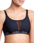 Black Front 2xist Electric Micro and Mesh Bralette with Logo Elastic Bra WU1161