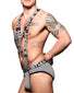 BLACK/SILVER side Andrew Christian PRIMARY CLIP HARNESS (UNDIES SOLD SEPARATELY) 3190