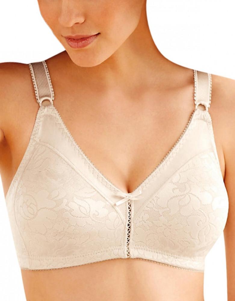 Bali Womens Double Support Spa Closure Wirefree Bra(3372)-Porcelain-40B at   Women's Clothing store