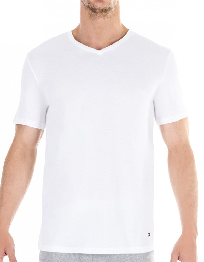 White Front Tommy Hilfiger 3-Pack Classic V-Neck T-Shirts 09TVN01