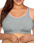Grey Heather Front Goddess Wirefree Mid-Impact Soft Cup Sports Bra GD6911