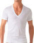 White Front 2xist Pima Slim Fit Deep V-Neck T-Shirt