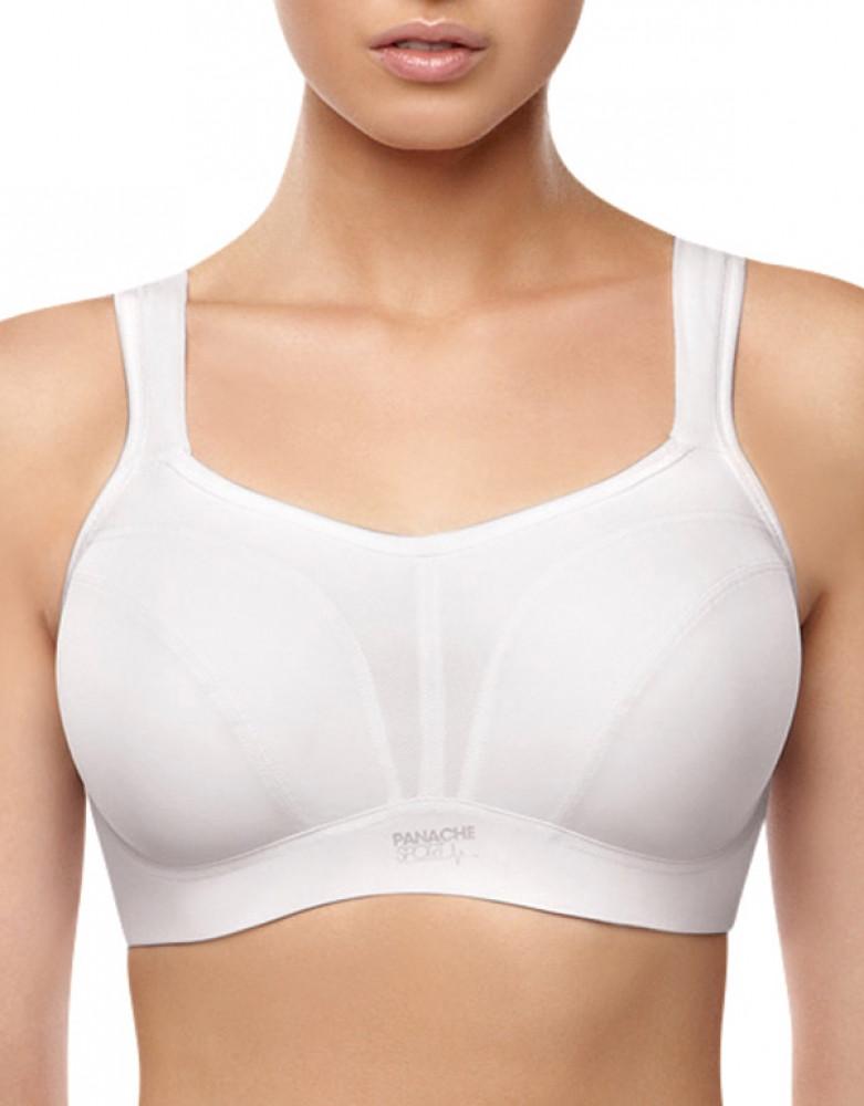 White Front Panache Hi Impact Full-Busted Underwire Sports Bra 5021