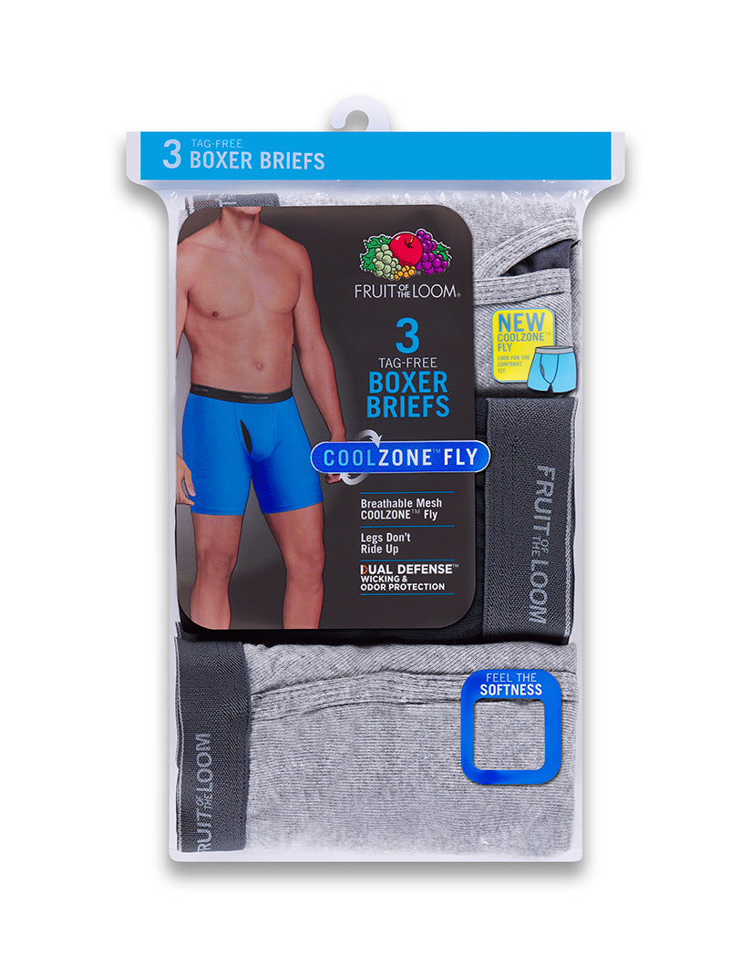 Assorted Front Fruit Of The Loom Coolzone Boxer Brief 3 Pack 3BL7601