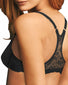 Black Back Maidenform One Fab Fit Front Closure Lace T-Back Bra - 07112