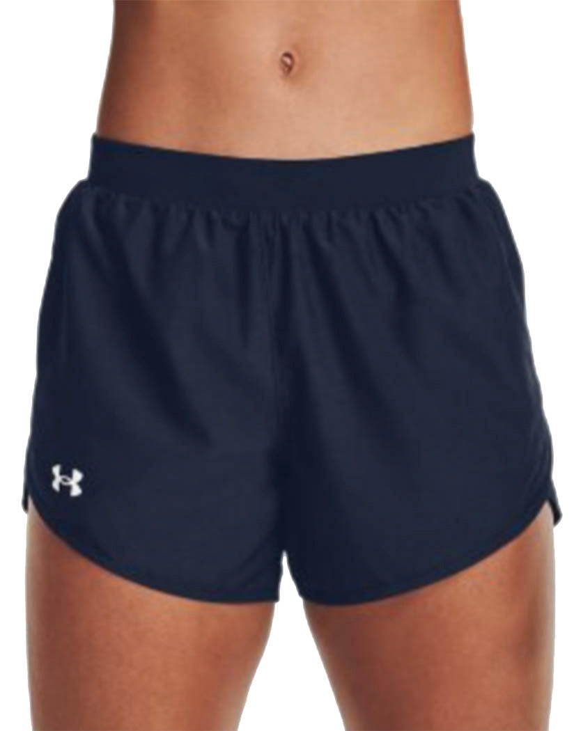 Midnight Navy Full Heather/Reflective front Under Armour Women Fly By 2.0 Short 1350196
