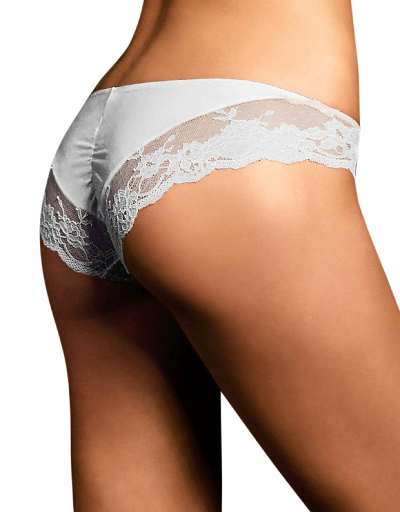 White Front Maidenform Comfort Devotion Lace Back Tanga 40159