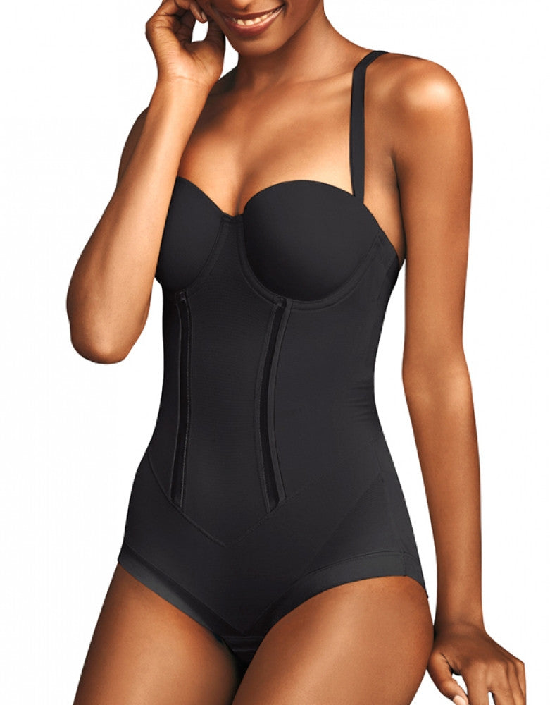 Black Front Maidenform Flexees Easy Up Firm Control Body Briefer 1256