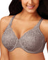 Warm Steel/Mother Of Pearl Embroidery Front Playtex Secrets Side Smoothing Embroidered Underwire Bra 4513