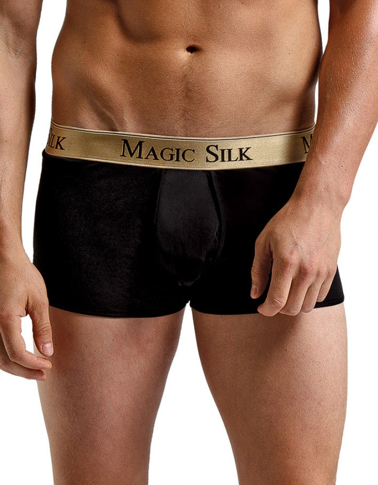 Black Front Magic Silk Men's Silk Knit Pouch Trunk MS-7186