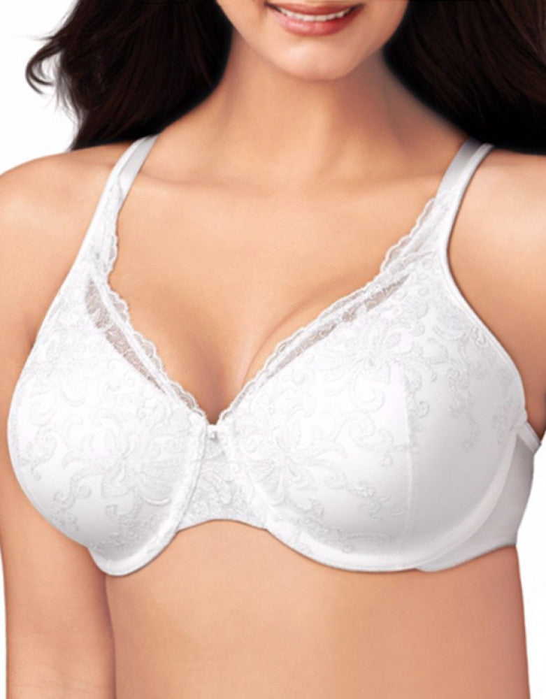 White Embroidery Front Playtex Secrets Side Smoothing Embroidered Underwire Bra 4513