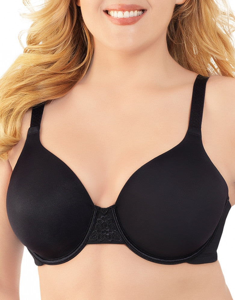 Midnight Black Front Vanity Fair Beauty Back Back-Smoothing Full Figure Underwire Bra