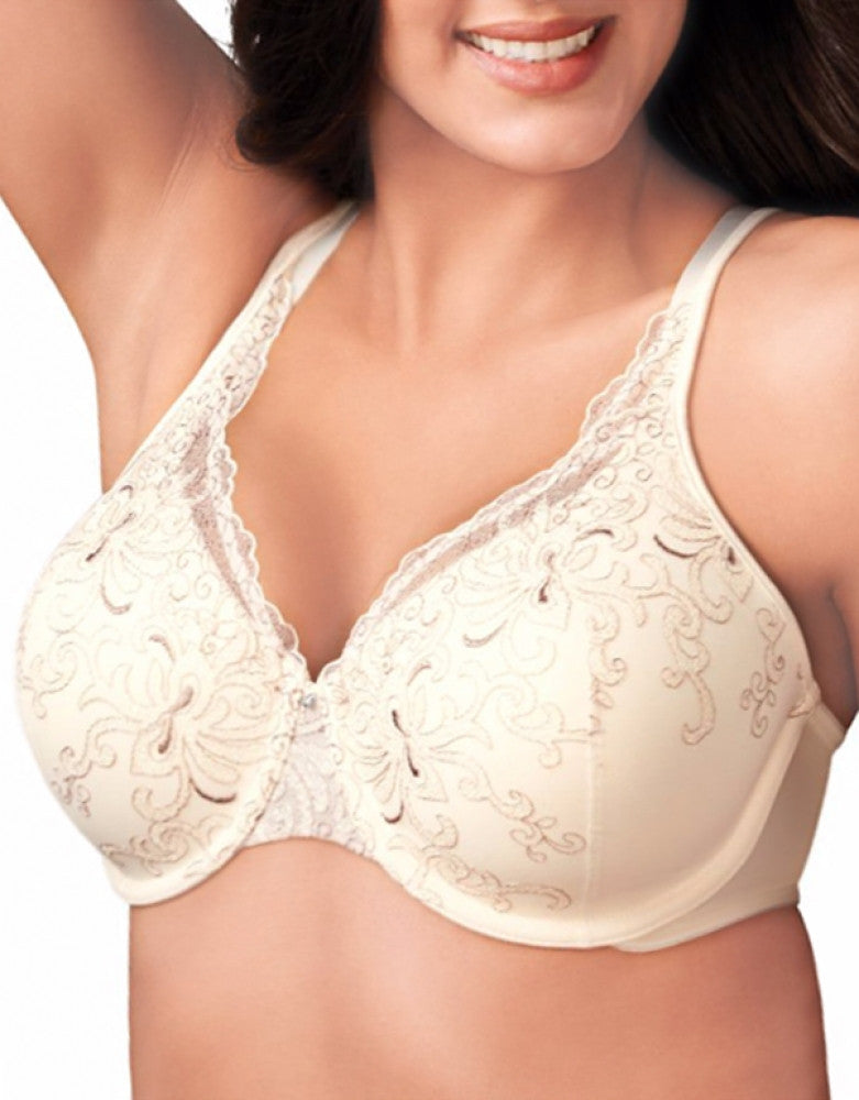 Mother Of Pearl/Warm Steel Embroidery Front Playtex Secrets Side Smoothing Embroidered Underwire Bra 4513