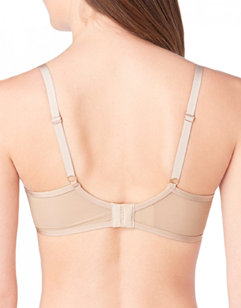 Ivory Tan Back Le Mystere Shine and Sheer Unlined Demi Bra 4458