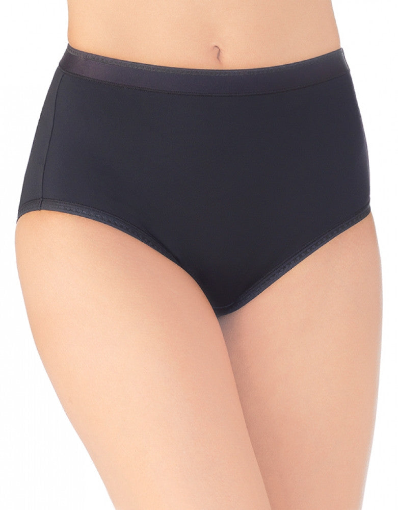 Midnight Black Front Vanity Fair Comfort Where It Counts Brief Panty 13163