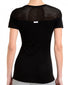 Black Back 2xist Women Athleisure Tissue Jersey Tee with Mesh WA0110