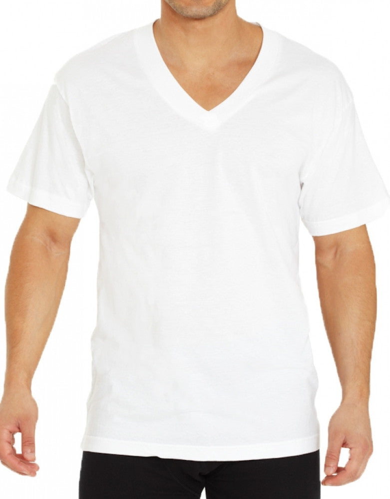 White Front Munsingwear Men's Multipack V-Neck 2 Pack T-Shirts MW52X