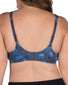 Blue Floral Back Leading Lady The Brigitte Full Coverage Underwire Molded Padded Seamless Bra Blue 5028