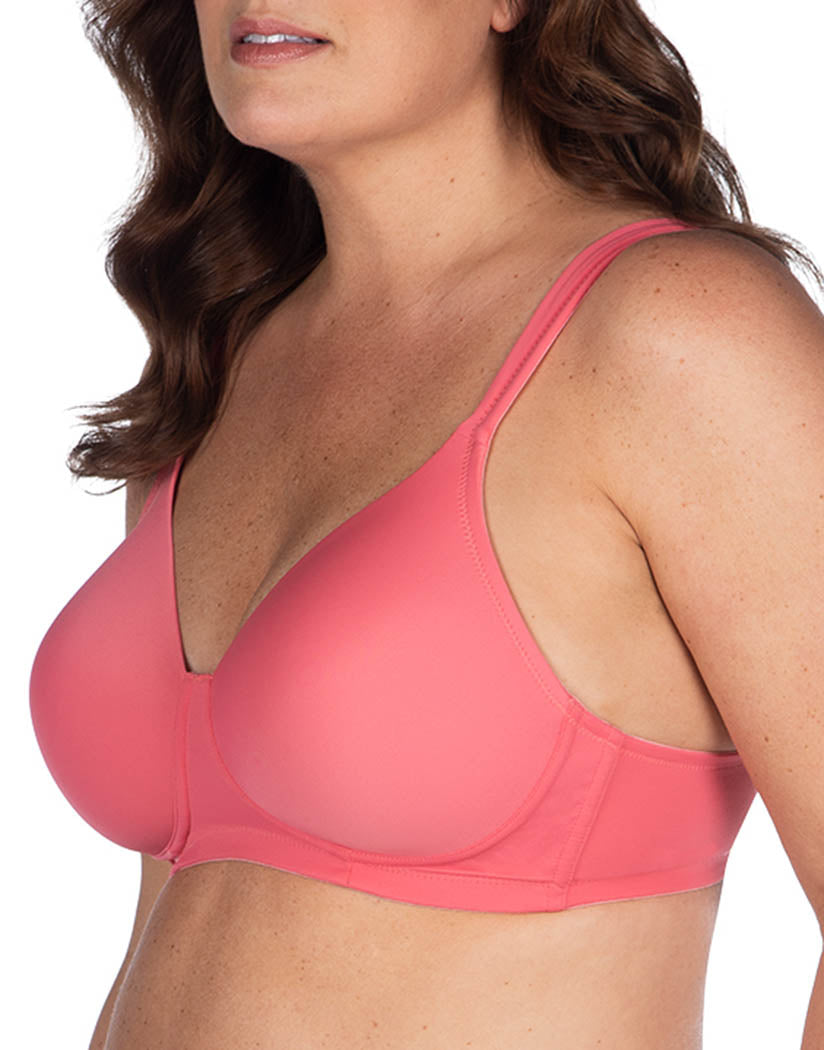 Sun Kissed Coral Front Leading Lady The Brigitte Full Coverage Underwire Molded Padded Seamless Bra Sun Kissed Coral 5028