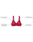 White Front Leading Lady The Brigitte Full Coverage Wirefree Molded Padded Seamless Bra White 5042