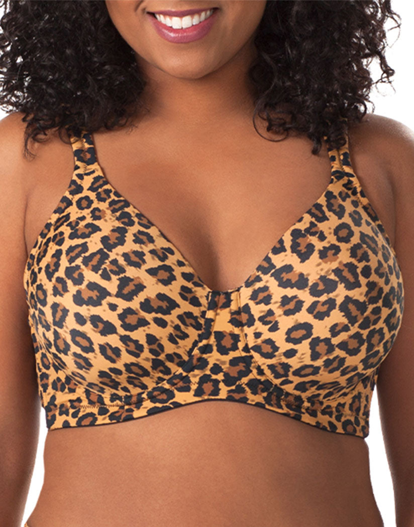 Core Leopard Front Leading Lady The Brigitte Full Coverage Wirefree Molded Padded Seamless Bra 5042