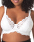 White Front Leading Lady Ava Scalloped Lace Underwire Full Figure Bra 5044