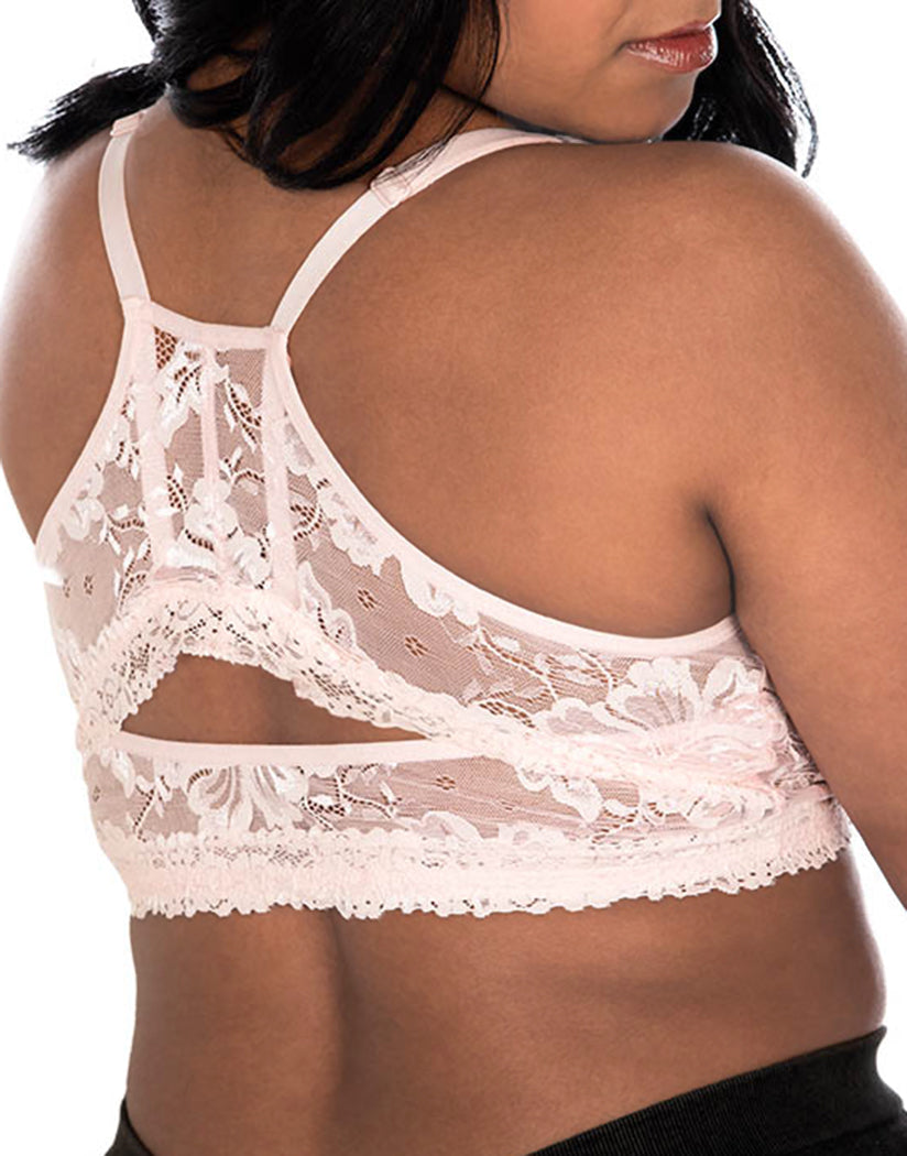 Pearl Pink Back Leading Lady Nola Lace Wirefree Front Closure Bralette 5071
