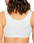 White Back Front Close Cotton Posure Bra with Lace