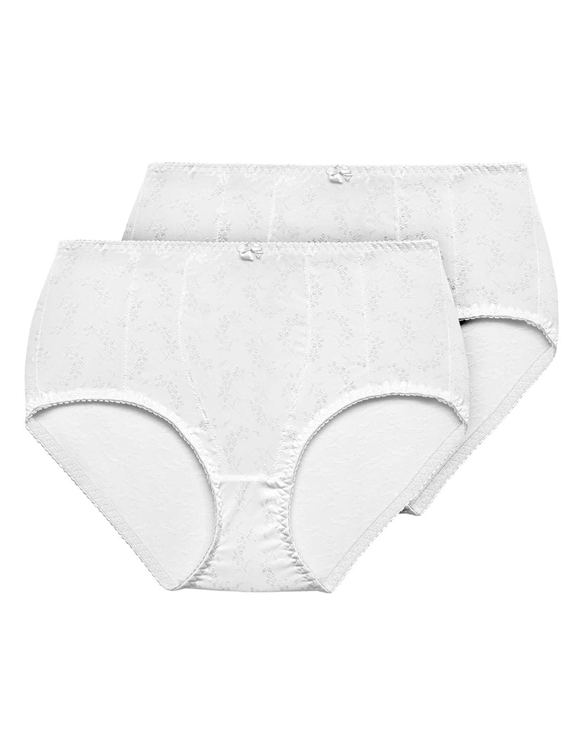 White Front Exquisite Form 2 Pack Medium Control Shaping Briefs 51070557A